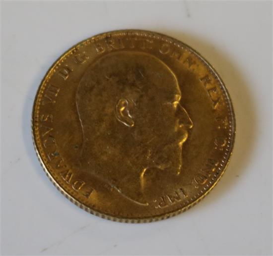 Gold sovereign 1910